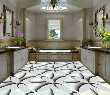 3D Pentagonal Flower 112 Floor Mural Wallpaper AJ Wallpaper 2 