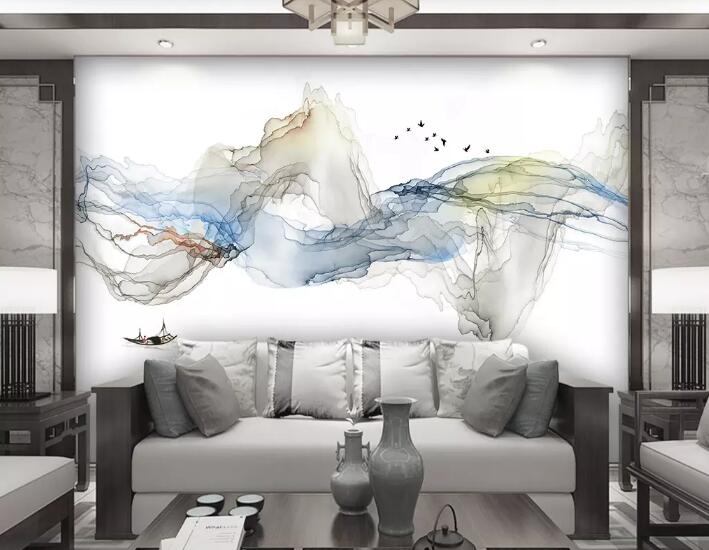 3D Boat Bird WG847 Wall Murals