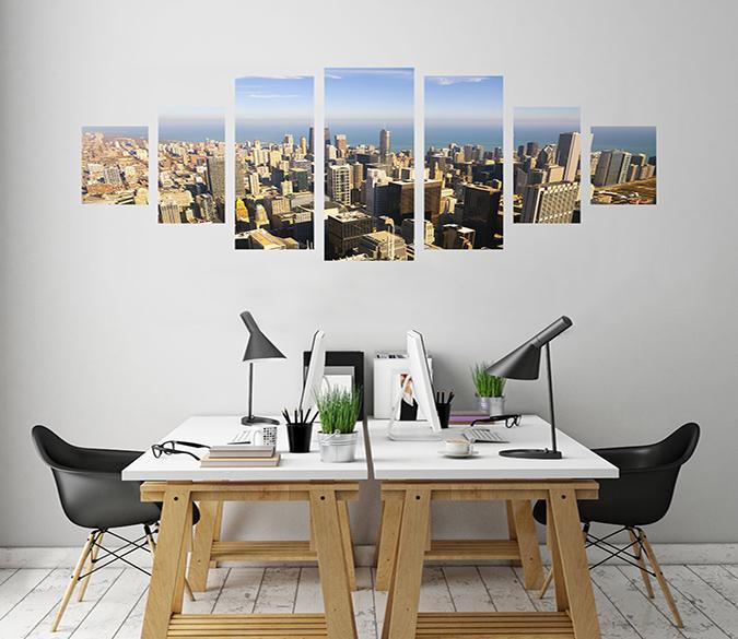 3D City Summer 127 Unframed Print Wallpaper Wallpaper AJ Wallpaper 