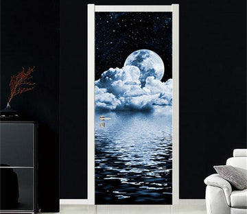 3D sea Cloud universe door mural Wallpaper AJ Wallpaper 