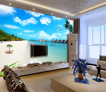 3D Beach Seascape 1150 Wallpaper AJ Wallpaper 2 