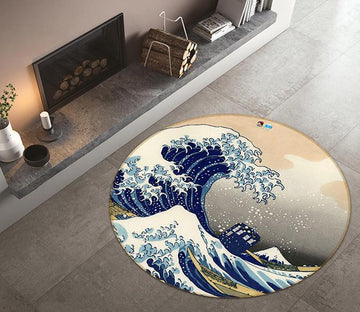 3D Graffiti Waves 322 Round Non Slip Rug Mat Mat AJ Creativity Home 