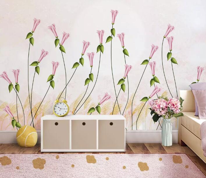 3D Pink Flowers 180 Wall Murals Wallpaper AJ Wallpaper 2 