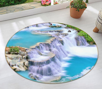 3D River Rapids 039 Round Non Slip Rug Mat Mat AJ Creativity Home 
