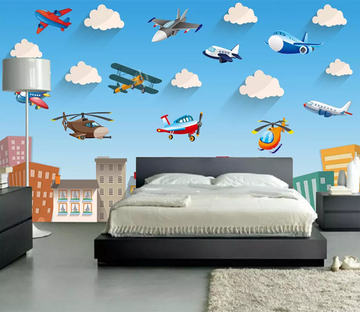 3D Small Town Plane 1134 Wallpaper AJ Wallpaper 2 