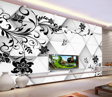 3D Butterfly Vine 283 Wallpaper AJ Wallpaper 