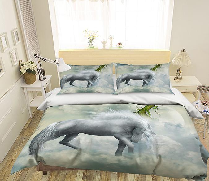 3D Moon Unicorn 155 Bed Pillowcases Quilt Wallpaper AJ Wallpaper 