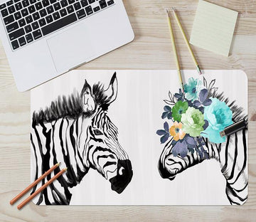 3D Rainbow Zebra 014 Desk Mat Mat AJ Creativity Home 