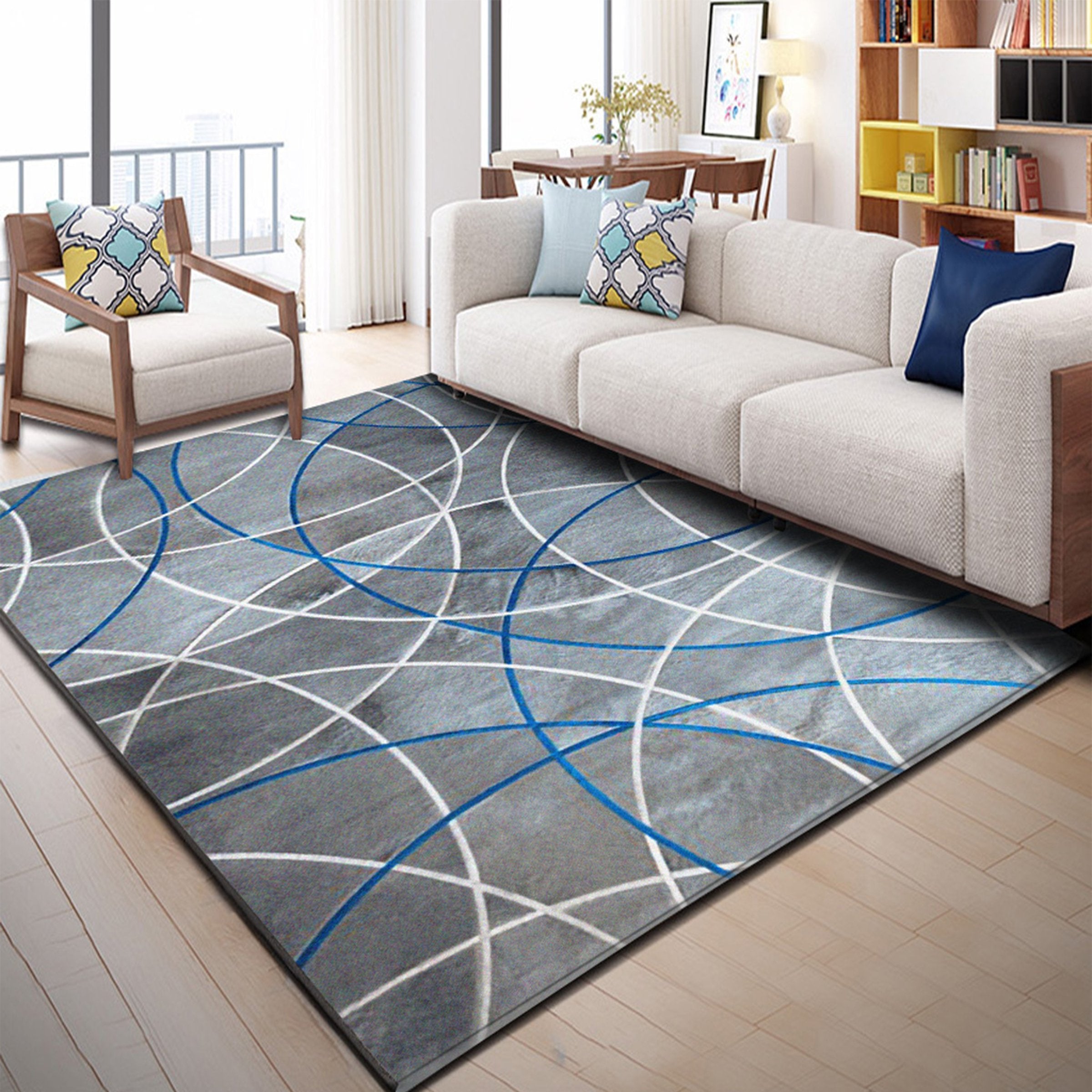 3D Black And White Stripes WG126 Non Slip Rug Mat Mat AJ Creativity Home 