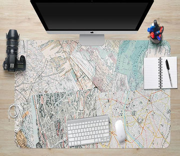 3D World Map 041 Desk Mat Mat AJ Creativity Home 