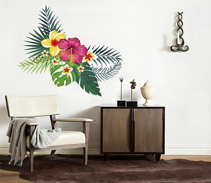 3D Coconut Leaf Flower 141 Wall Stickers Wallpaper AJ Wallpaper 