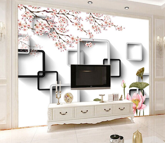 3D Lotus Flower 528 Wallpaper AJ Wallpaper 