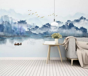 3D Lake Boat 398 Wallpaper AJ Wallpaper 
