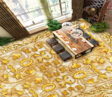 3D Gold Tablets 013 Floor Mural Wallpaper AJ Wallpaper 2 