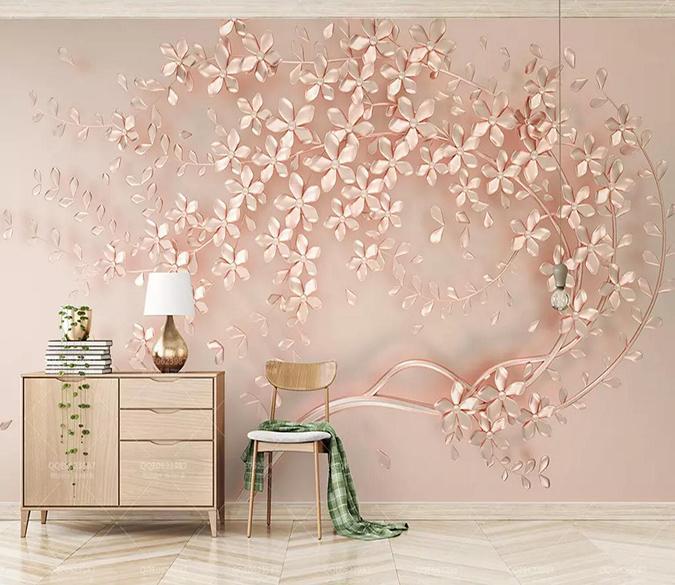 3D Pink Flower 204 Wallpaper AJ Wallpaper 