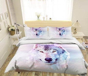 3D Gouache Wolf 245 Bed Pillowcases Quilt Wallpaper AJ Wallpaper 
