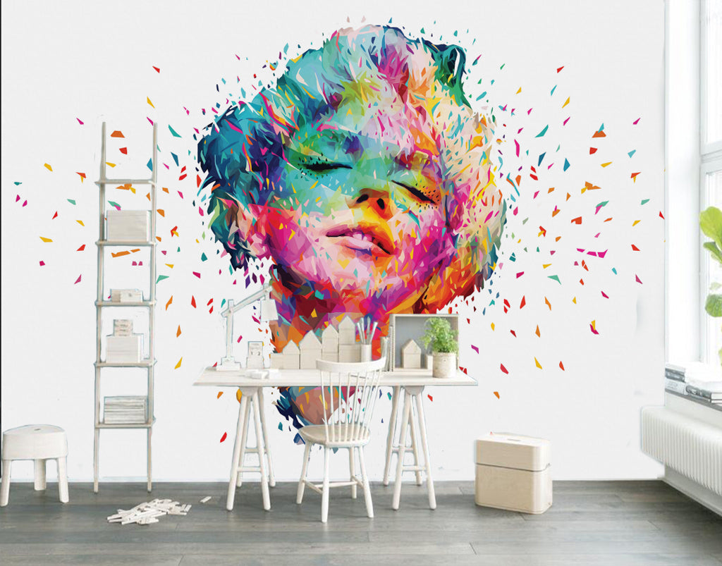 3D Colored Petals WG323 Wall Murals