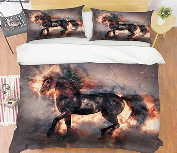 3D Unicorn Fire 135 Bed Pillowcases Quilt Wallpaper AJ Wallpaper 