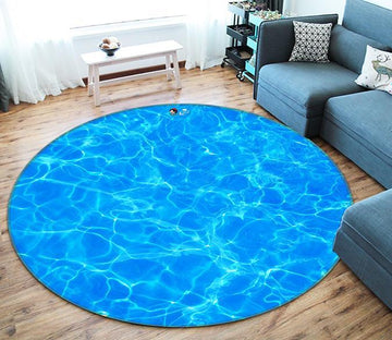3D Water Wave 037 Round Non Slip Rug Mat Mat AJ Creativity Home 