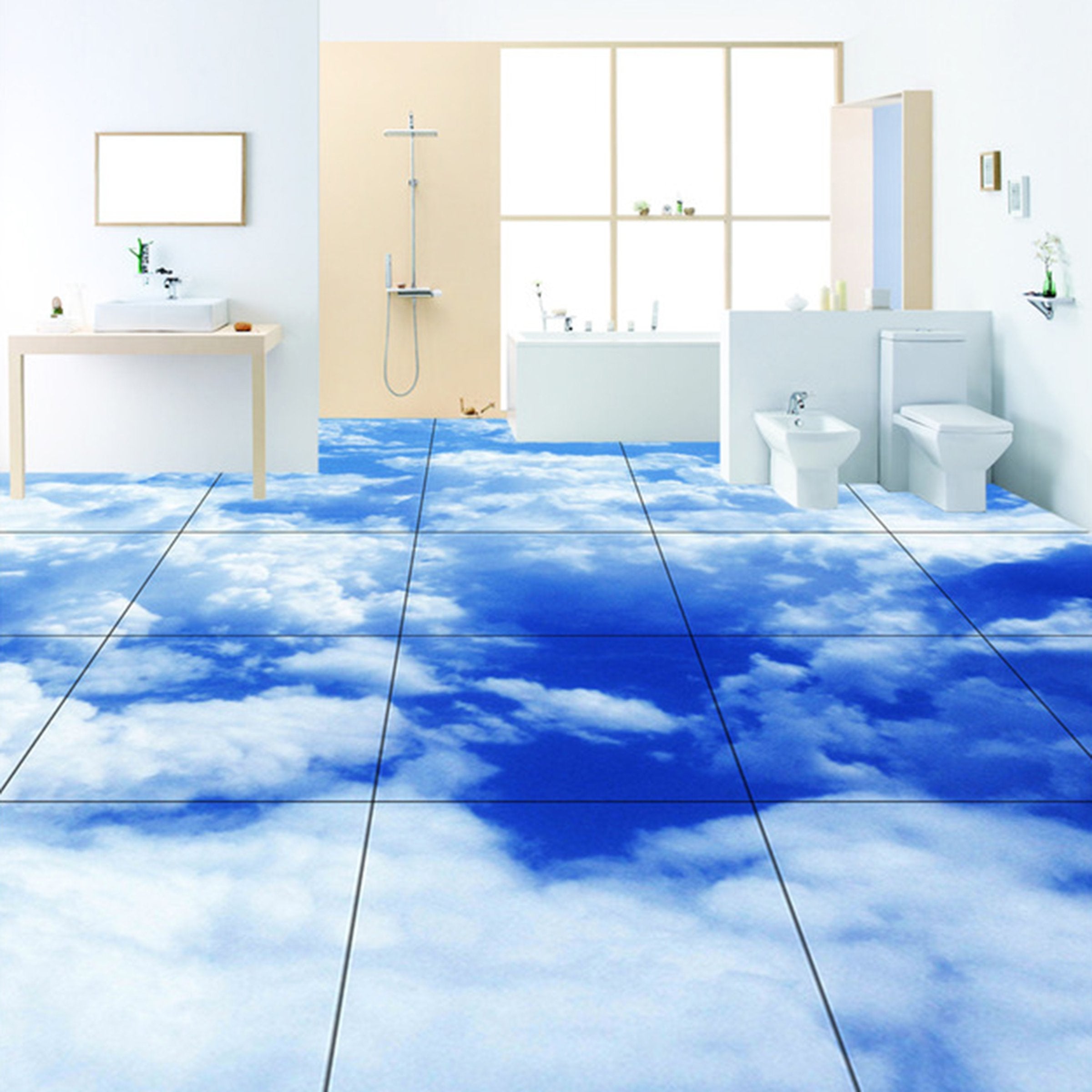 3D Blue Sky WG022 Floor Mural Wallpaper AJ Wallpaper 2 