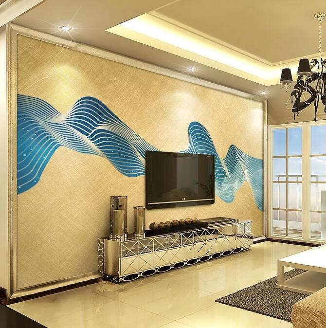3D Blue Wave WG15 Wall Murals Wallpaper AJ Wallpaper 2 