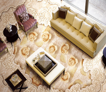 3D Little Yellow Flower 119 Floor Mural Wallpaper AJ Wallpaper 2 
