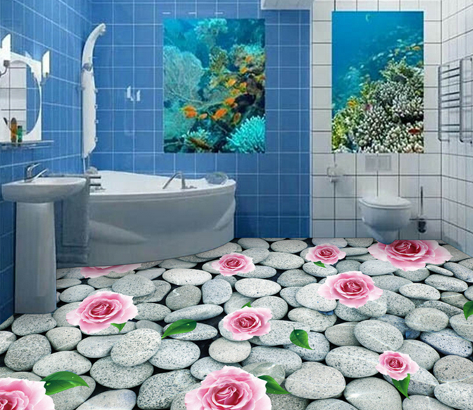 3D Blooming Flowers 191 Floor Mural Wallpaper AJ Wallpaper 2 