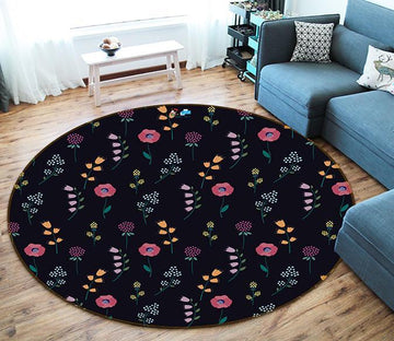 3D Painting Small Flower 312 Round Non Slip Rug Mat Mat AJ Creativity Home 