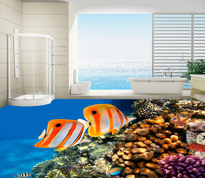3D Beautiful Fish 160 Floor Mural Wallpaper AJ Wallpaper 2 