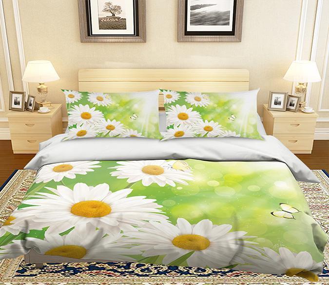 3D Sunlight Chrysanthemum 193 Bed Pillowcases Quilt Wallpaper AJ Wallpaper 