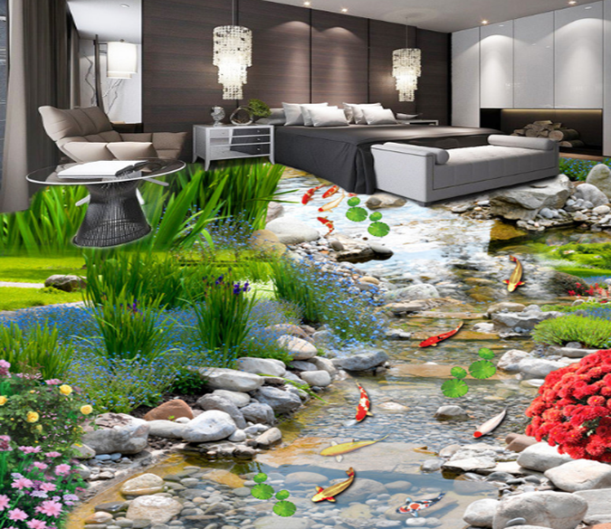 3D Shallow Pool 285 Floor Mural Wallpaper AJ Wallpaper 2 