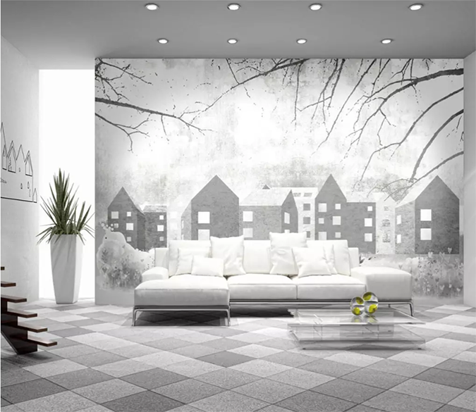 3D Sketch Hazy House 1407 Wallpaper AJ Wallpaper 2 