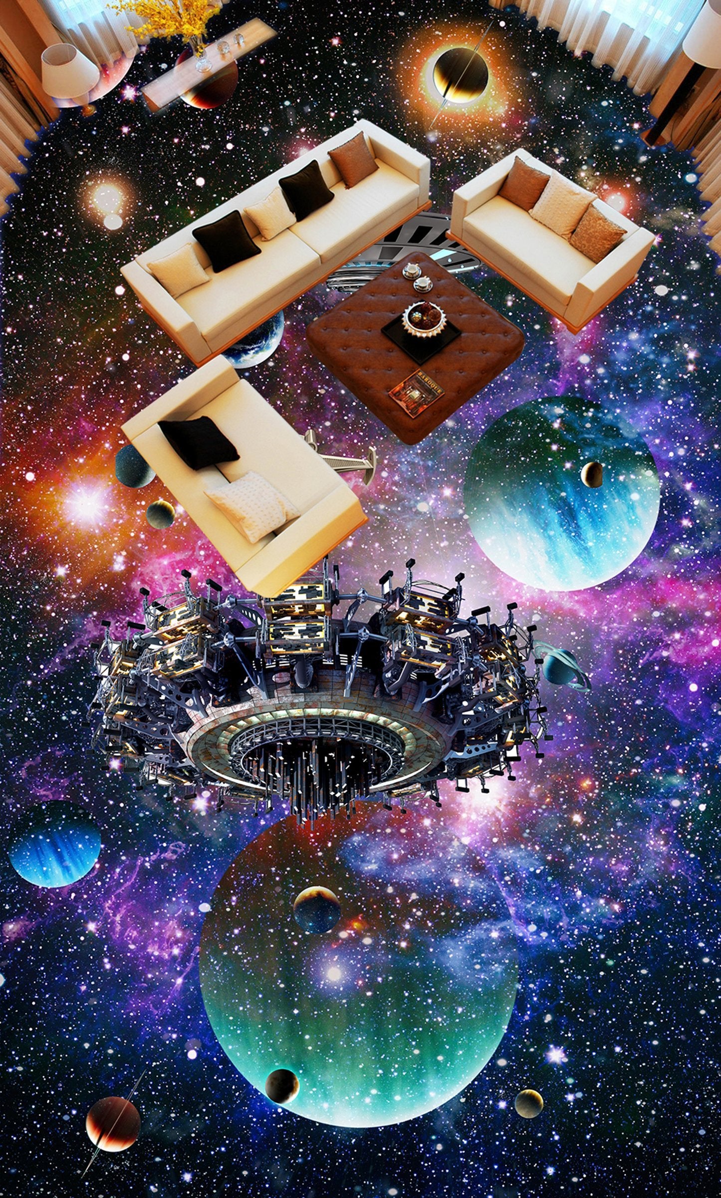 3D Starry Sky WG479 Floor Mural Wallpaper AJ Wallpaper 2 