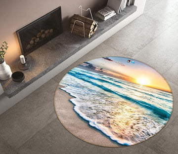 3D Sunshine Sea 338 Round Non Slip Rug Mat Mat AJ Creativity Home 