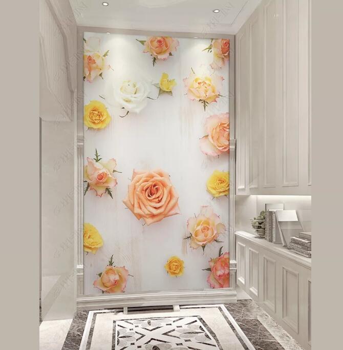 3D Colored Rose WG41 Wall Murals Wallpaper AJ Wallpaper 