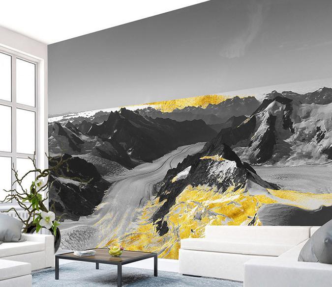 3D Yellow Mountain 187 Wallpaper AJ Wallpaper 