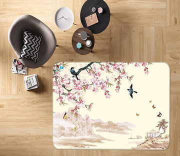 3D Peach Blossom 660 Non Slip Rug Mat Mat AJ Creativity Home 