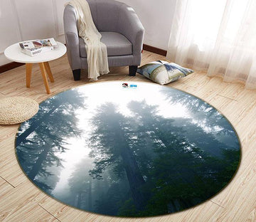 3D Sky Forest 185 Round Non Slip Rug Mat Mat AJ Creativity Home 
