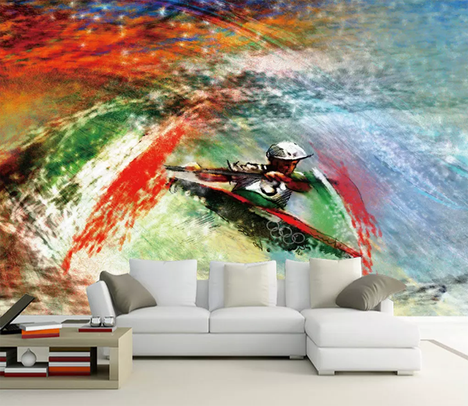 3D Oil Painting Kayaking 1479 Wallpaper AJ Wallpaper 2 