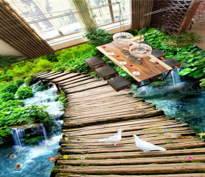 3D Pigeon 371 Floor Mural Wallpaper AJ Wallpaper 2 