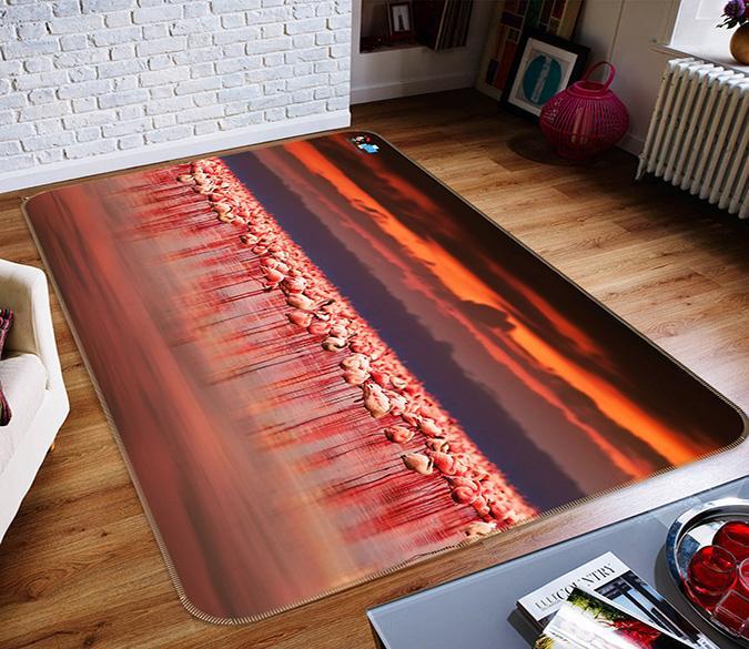 3D Flamingo River 401 Non Slip Rug Mat Mat AJ Creativity Home 