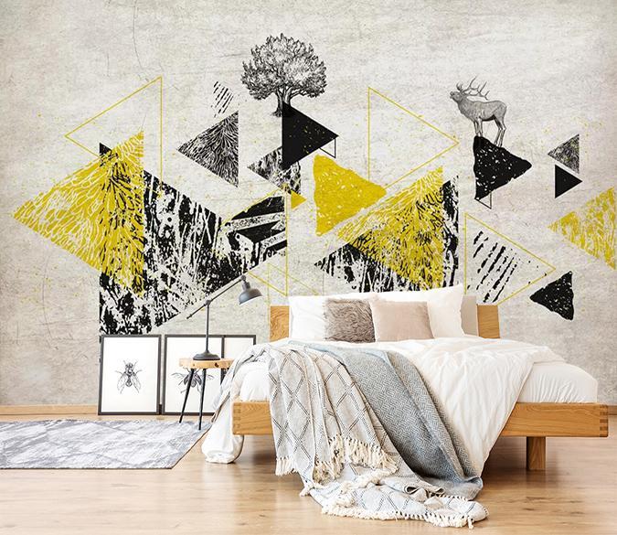 3D Yellow Triangle 440 Wallpaper AJ Wallpaper 