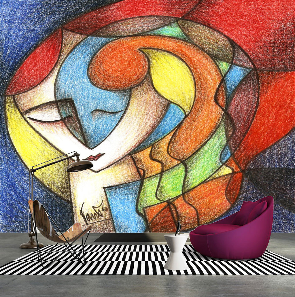 3D Embossed Woman WG340 Wall Murals