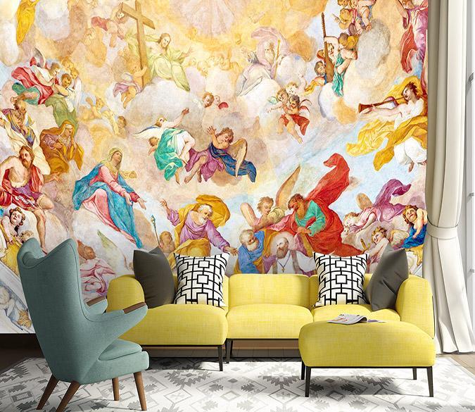 3D Crowd Cross Cloud 185 Wallpaper AJ Wallpaper 