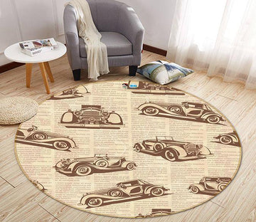 3D Luxury Car Pattern 284 Round Non Slip Rug Mat Mat AJ Creativity Home 