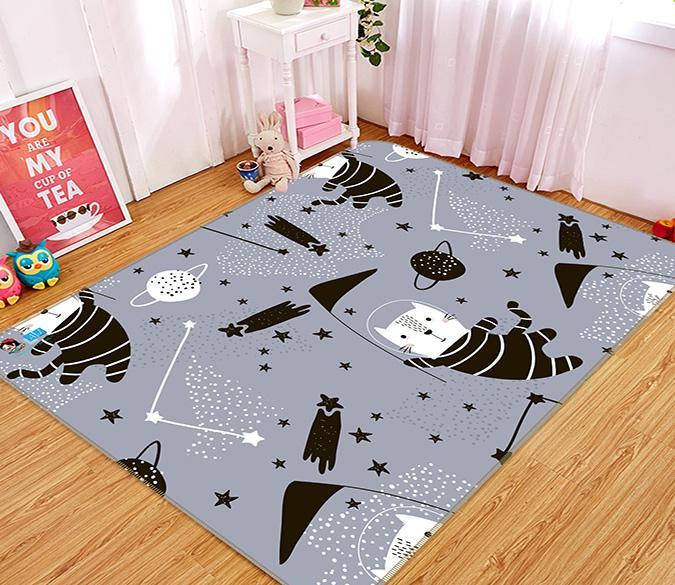 3D Astronaut Cat 132 Non Slip Rug Mat Mat AJ Creativity Home 