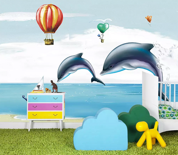 3D Dolphin Boat 1199 Wallpaper AJ Wallpaper 2 