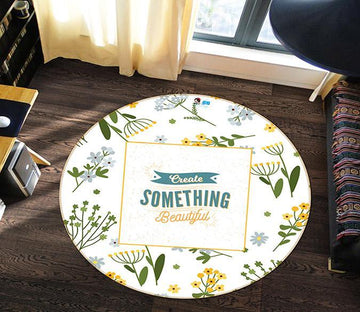 3D Small Flower 184 Round Non Slip Rug Mat Mat AJ Creativity Home 