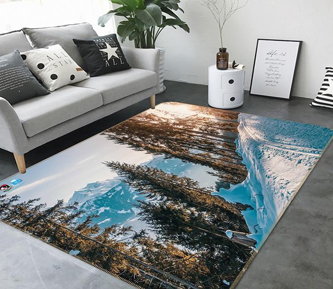 3D Sunny Snow Forest 274 Non Slip Rug Mat Mat AJ Creativity Home 