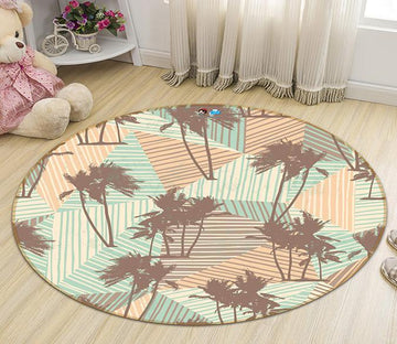 3D Graffiti Coconut 316 Round Non Slip Rug Mat Mat AJ Creativity Home 